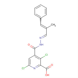 800404-97-1  2-Pyridinecarboxylic acid, 3,6-dichloro-,(2E)-(2-methyl-3-phenyl-2-propenylidene)hydrazide