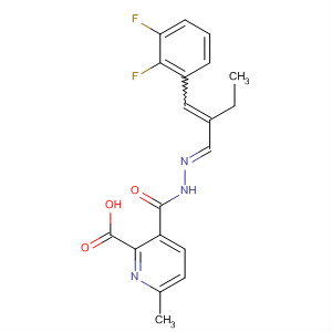 800406-02-4  2-Pyridinecarboxylic acid, 6-methyl-,(2E)-[2-[(2,3-difluorophenyl)methylene]butylidene]hydrazide