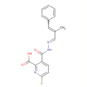 800406-08-0  2-Pyridinecarboxylic acid, 6-fluoro-,(2E)-(2-methyl-3-phenyl-2-propenylidene)hydrazide