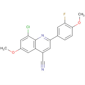 801235-51-8  4-Quinolinecarbonitrile,8-chloro-2-(3-fluoro-4-methoxyphenyl)-6-methoxy-