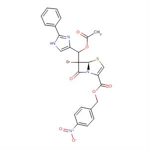 801316-20-1  4-Thia-1-azabicyclo[3.2.0]hept-2-ene-2-carboxylic acid,6-[(acetyloxy)(2-phenyl-1H-imidazol-4-yl)methyl]-6-bromo-7-oxo-,(4-nitrophenyl)methyl ester, (5R)-
