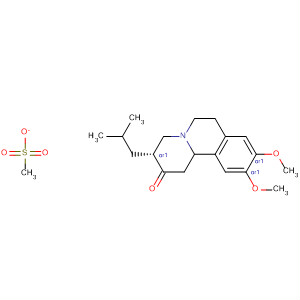 804-53-5  2H-Benzo[a]quinolizin-2-one,1,3,4,6,7,11b-hexahydro-9,10-dimethoxy-3-(2-methylpropyl)-, cis-,methanesulfonate