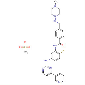 804554-88-9  Benzamide,N-[2-fluoro-5-[[4-(3-pyridinyl)-2-pyrimidinyl]amino]phenyl]-4-[[(4-methyl-1-piperazinyl)amino]methyl]-, monomethanesulfonate