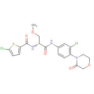 811450-65-4  2-Thiophenecarboxamide,5-chloro-N-[(1R)-2-[[3-chloro-4-(3-oxo-4-morpholinyl)phenyl]amino]-1-(methoxymethyl)-2-oxoethyl]-