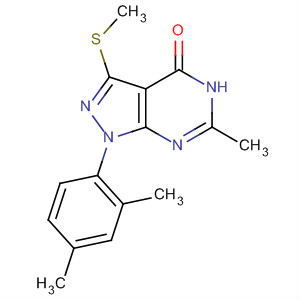 812667-93-9  4H-Pyrazolo[3,4-d]pyrimidin-4-one,1-(2,4-dimethylphenyl)-1,5-dihydro-6-methyl-3-(methylthio)-