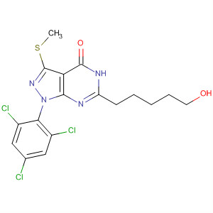 812668-38-5  4H-Pyrazolo[3,4-d]pyrimidin-4-one,1,5-dihydro-6-(5-hydroxypentyl)-3-(methylthio)-1-(2,4,6-trichlorophenyl)-