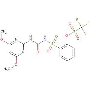 81480-09-3  Methanesulfonic acid, trifluoro-,2-[[[[(4,6-dimethoxy-2-pyrimidinyl)amino]carbonyl]amino]sulfonyl]phenylester