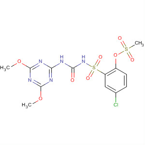 81480-12-8  Benzenesulfonamide,5-chloro-N-[[(4,6-dimethoxy-1,3,5-triazin-2-yl)amino]carbonyl]-2-[(methylsulfonyl)oxy]-
