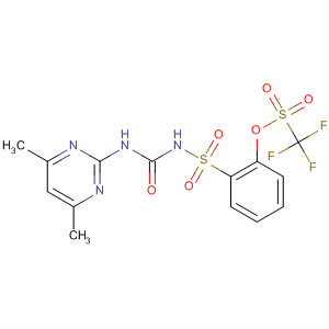 81480-28-6  Methanesulfonic acid, trifluoro-,2-[[[[(4,6-dimethyl-2-pyrimidinyl)amino]carbonyl]amino]sulfonyl]phenylester