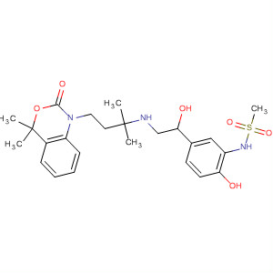 81695-87-6  Methanesulfonamide,N-[5-[2-[[3-(4,4-dimethyl-2-oxo-2H-3,1-benzoxazin-1(4H)-yl)-1,1-dimethylpropyl]amino]-1-hydroxyethyl]-2-hydroxyphenyl]-