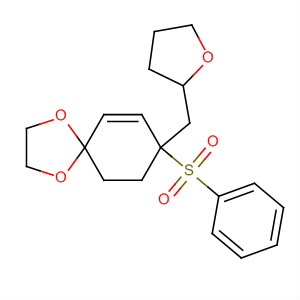 81841-97-6  1,4-Dioxaspiro[4.5]dec-6-ene,8-(phenylsulfonyl)-8-[(tetrahydro-2-furanyl)methyl]-