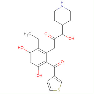 819812-34-5  4-Piperidinemethanol,1-[[2-ethyl-3,5-dihydroxy-6-(3-thienylcarbonyl)phenyl]acetyl]-