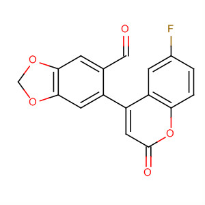 820209-62-9  1,3-Benzodioxole-5-carboxaldehyde,6-(6-fluoro-2-oxo-2H-1-benzopyran-4-yl)-