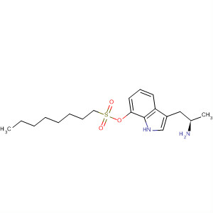 820216-40-8  1-Octanesulfonic acid, 3-[(2R)-2-aminopropyl]-1H-indol-7-yl ester