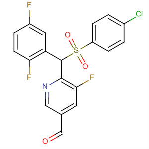 820222-55-7  3-Pyridinecarboxaldehyde,6-[[(4-chlorophenyl)sulfonyl](2,5-difluorophenyl)methyl]-5-fluoro-
