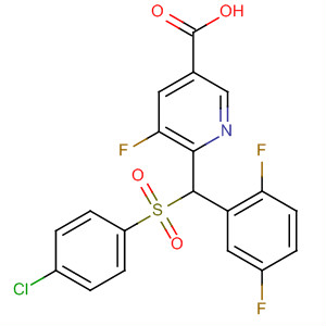 820222-56-8  3-Pyridinecarboxylic acid,6-[[(4-chlorophenyl)sulfonyl](2,5-difluorophenyl)methyl]-5-fluoro-