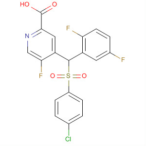 820223-36-7  2-Pyridinecarboxylic acid,4-[[(4-chlorophenyl)sulfonyl](2,5-difluorophenyl)methyl]-5-fluoro-