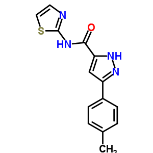 130421-53-3  3-(4-methylphenyl)-N-1,3-thiazol-2-yl-1H-pyrazole-5-carboxamide