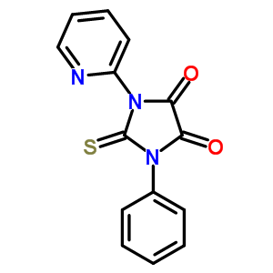 132034-04-9  1-phenyl-3-pyridin-2-yl-2-thioxoimidazolidine-4,5-dione