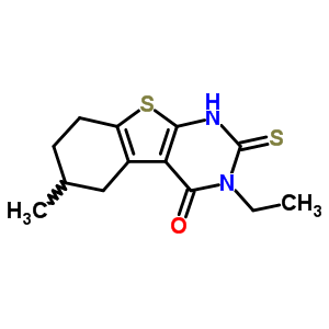 132605-25-5  3-ethyl-6-methyl-2-thioxo-2,3,5,6,7,8-hexahydro[1]benzothieno[2,3-d]pyrimidin-4(1H)-one