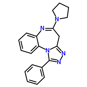 133118-26-0  1-phenyl-5-pyrrolidin-1-yl-4H-[1,2,4]triazolo[4,3-a][1,5]benzodiazepine