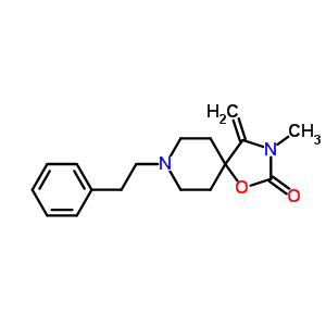 134069-62-8  3-methyl-4-methylidene-8-(2-phenylethyl)-1-oxa-3,8-diazaspiro[4.5]decan-2-one