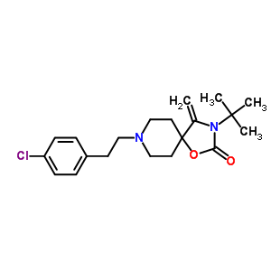 134069-84-4  3-tert-butyl-8-[2-(4-chlorophenyl)ethyl]-4-methylidene-1-oxa-3,8-diazaspiro[4.5]decan-2-one