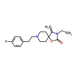 134069-85-5  3-ethyl-8-[2-(4-fluorophenyl)ethyl]-4-methylidene-1-oxa-3,8-diazaspiro[4.5]decan-2-one