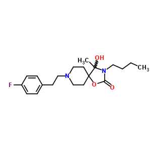 134070-13-6  3-butyl-8-[2-(4-fluorophenyl)ethyl]-4-hydroxy-4-methyl-1-oxa-3,8-diazaspiro[4.5]decan-2-one