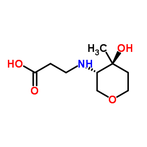 134259-24-8  3-{[(3S,4S)-4-hydroxy-4-methyltetrahydro-2H-pyran-3-yl]amino}propanoic acid (non-preferred name)