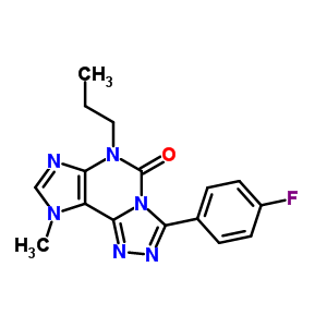 135445-88-4  3-(4-fluorophenyl)-9-methyl-6-propyl-6,9-dihydro-5H-[1,2,4]triazolo[3,4-i]purin-5-one