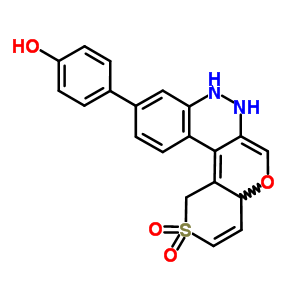 135521-76-5  4-(2,2-dioxido-7,8-dihydro-1H,4aH-thiopyrano[3',4':5,6]pyrano[3,4-c]cinnolin-10-yl)phenol
