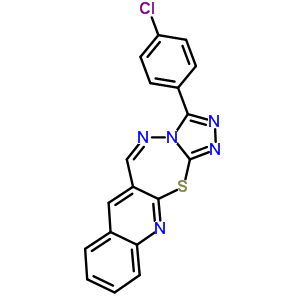 136633-12-0  3-(4-chlorophenyl)[1,2,4]triazolo[3',4':2,3][1,3,4]thiadiazepino[7,6-b]quinoline
