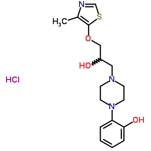 136996-76-4  2-(4-{2-hydroxy-3-[(4-methyl-1,3-thiazol-5-yl)oxy]propyl}piperazin-1-yl)phenol hydrochloride