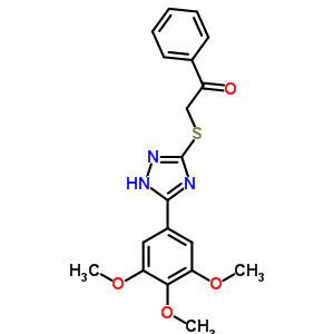 140405-96-5  1-phenyl-2-{[5-(3,4,5-trimethoxyphenyl)-1H-1,2,4-triazol-3-yl]sulfanyl}ethanone