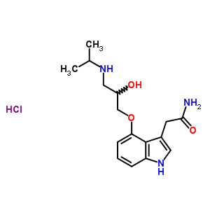 145296-54-4  2-(4-{2-hydroxy-3-[(1-methylethyl)amino]propoxy}-1H-indol-3-yl)acetamide hydrochloride