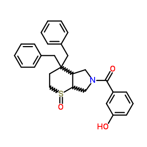 146862-52-4  3-[(4,4-dibenzyl-1-oxidohexahydrothiopyrano[2,3-c]pyrrol-6(2H)-yl)carbonyl]phenol