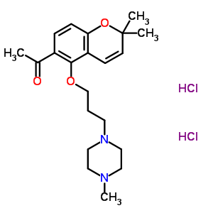 148711-88-0  1-{2,2-dimethyl-5-[3-(4-methylpiperazin-1-yl)propoxy]-2H-chromen-6-yl}ethanone dihydrochloride