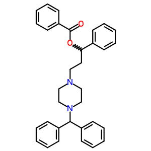 149848-10-2  3-[4-(diphenylmethyl)piperazin-1-yl]-1-phenylpropyl benzoate