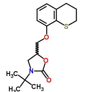 153804-43-4  3-tert-butyl-5-[(3,4-dihydro-2H-thiochromen-8-yloxy)methyl]-1,3-oxazolidin-2-one