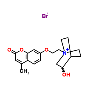 155272-60-9  3-hydroxy-1-{2-[(4-methyl-2-oxo-2H-chromen-7-yl)oxy]ethyl}-1-azoniabicyclo[2.2.2]octane bromide