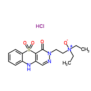 157023-81-9  3-[2-(diethylnitroryl)ethyl]-3H-pyridazino[4,5-b][1,4]benzothiazin-4(10H)-one 5,5-dioxide hydrochloride