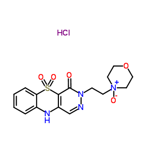 157023-82-0  3-[2-(4-oxidomorpholin-4-yl)ethyl]-3H-pyridazino[4,5-b][1,4]benzothiazin-4(10H)-one 5,5-dioxide hydrochloride