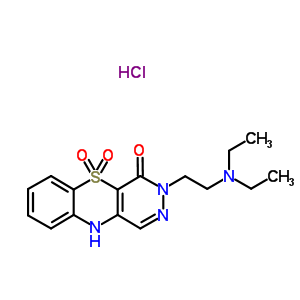 157023-85-3  3-[2-(diethylamino)ethyl]-3H-pyridazino[4,5-b][1,4]benzothiazin-4(10H)-one 5,5-dioxide hydrochloride