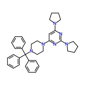 159872-41-0  2,4-dipyrrolidin-1-yl-6-(4-tritylpiperazin-1-yl)pyrimidine