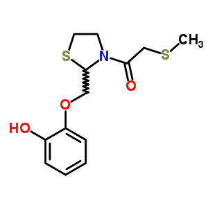 161364-48-3  2-({3-[(methylsulfanyl)acetyl]-1,3-thiazolidin-2-yl}methoxy)phenol