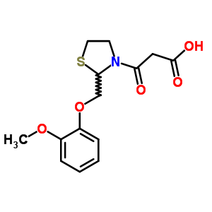161364-63-2  3-{2-[(2-methoxyphenoxy)methyl]-1,3-thiazolidin-3-yl}-3-oxopropanoic acid