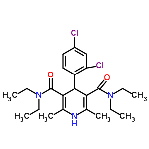 4-(2,4-dichlorophenyl)-N,N,N',N'-tetraethyl-2,6-dimethyl-1,4-dihydropyridine-3,5-dicarboxamide 161772-08-3