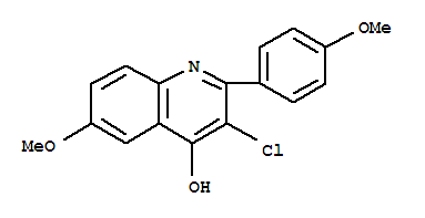 801234-89-9  4-Quinolinol,3-chloro-6-methoxy-2-(4-methoxyphenyl)-