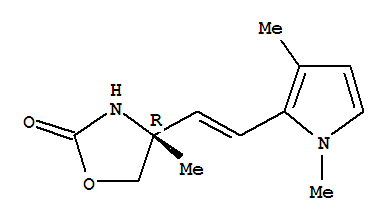 827344-87-6  2-Oxazolidinone,4-[2-(1,3-dimethyl-1H-pyrrol-2-yl)ethenyl]-4-methyl-, (4R)-